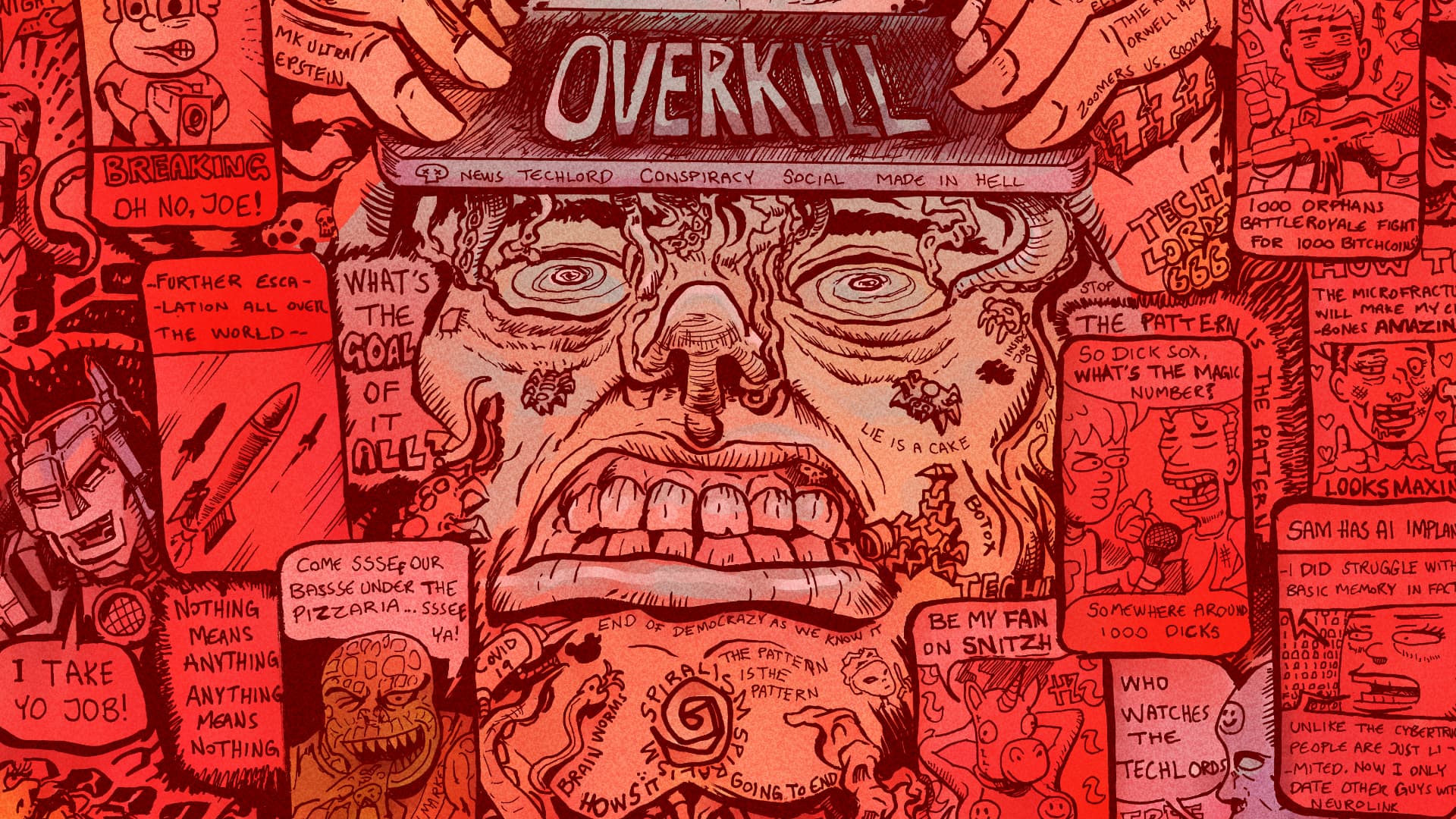 Brainrot Comic - A horror comedy comic about mankind in a techno-ruled world by Knight of Ink