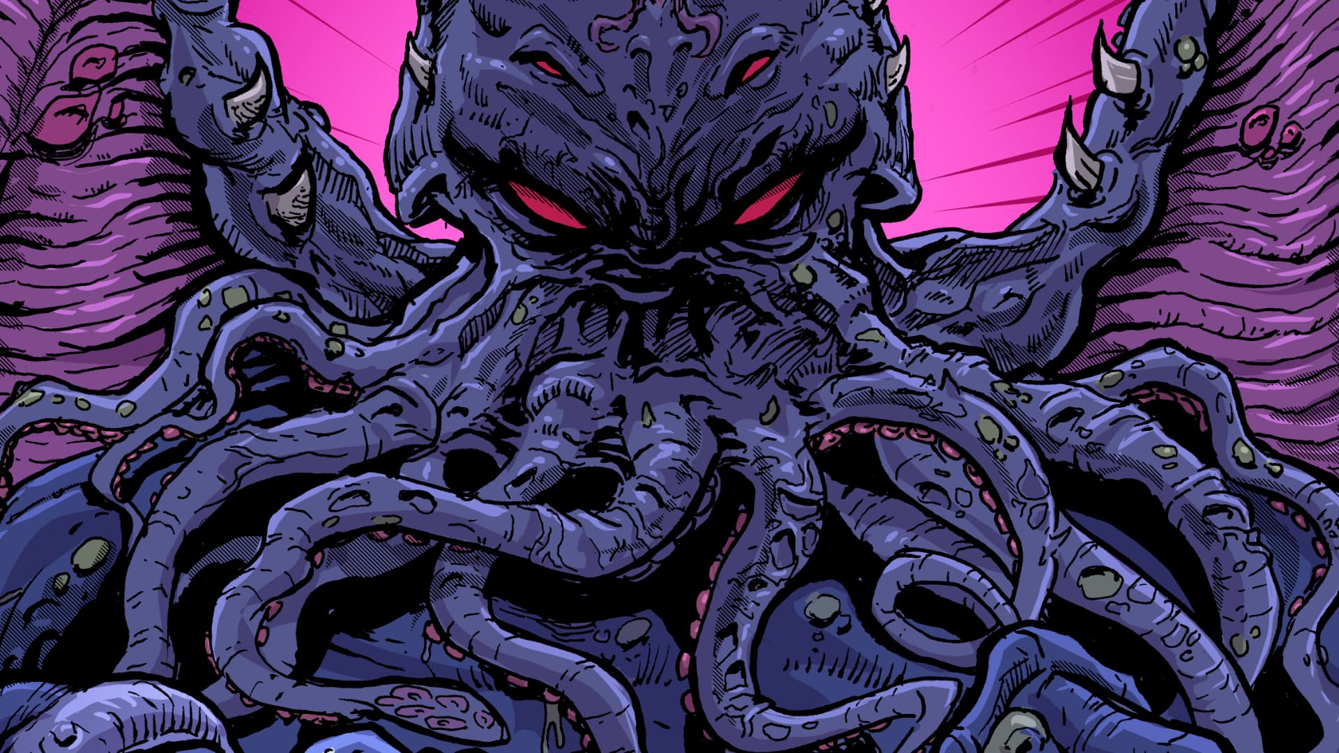 Eldritch Seed Issue 2 Cover Art - Cosmic horror comic by Knight of Ink