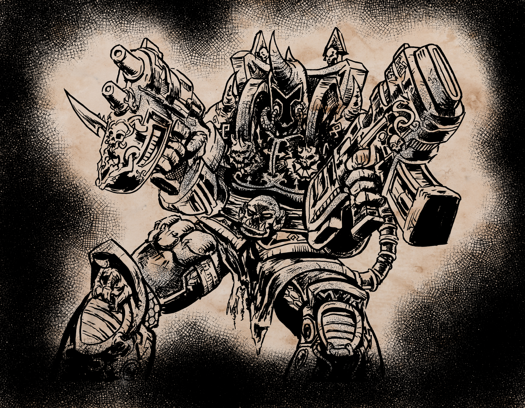 Reaper - Original dark fantasy comic illustration by Bo T. K. Michelsen (Knight of Ink)