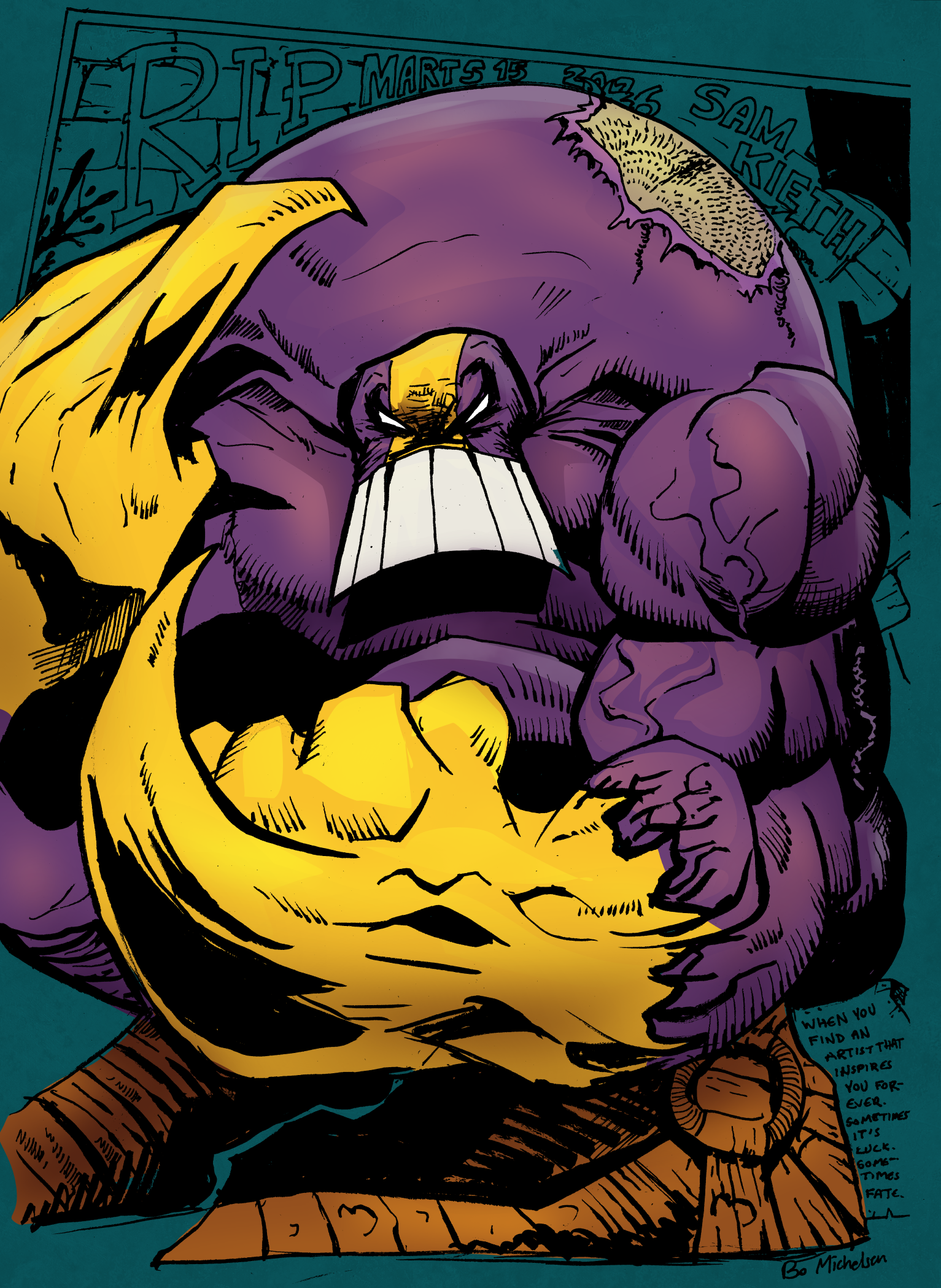 TheMaxx - Original dark fantasy comic illustration by Bo T. K. Michelsen (Knight of Ink)